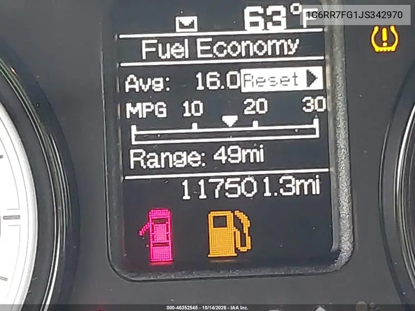 2018 RAM 1500 VIN 1C6RR7FG1JS342970 — фото 15