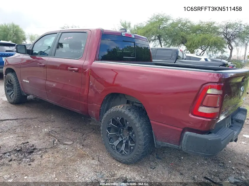 2019 RAM 1500 VIN 1C6SRFFT3KN511458 — фото 3