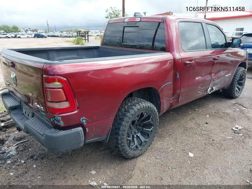 2019 RAM 1500 VIN 1C6SRFFT3KN511458 — фото 4
