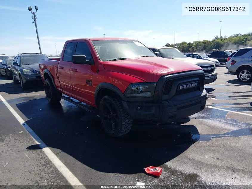 RAM 1500 2019, VIN 1C6RR7GG0KS617342