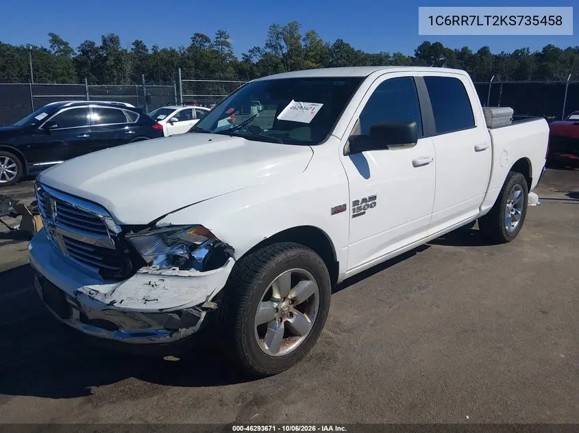2019 RAM 1500 VIN 1C6RR7LT2KS735458 — фото 2