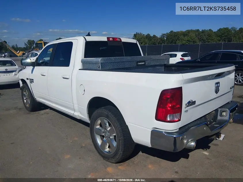 2019 RAM 1500 VIN 1C6RR7LT2KS735458 — фото 3