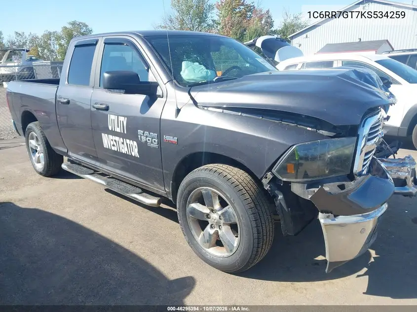 RAM 1500 2019, VIN 1C6RR7GT7KS534259