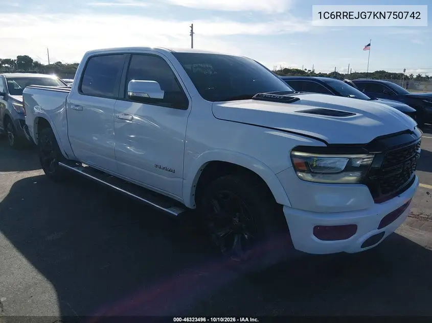 RAM 1500 2019, VIN 1C6RREJG7KN750742