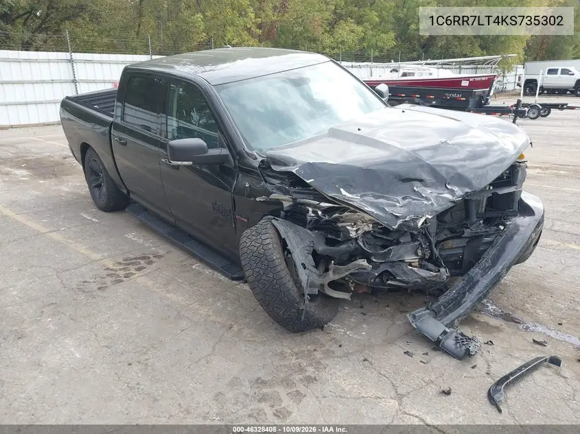 RAM 1500 2019, VIN 1C6RR7LT4KS735302