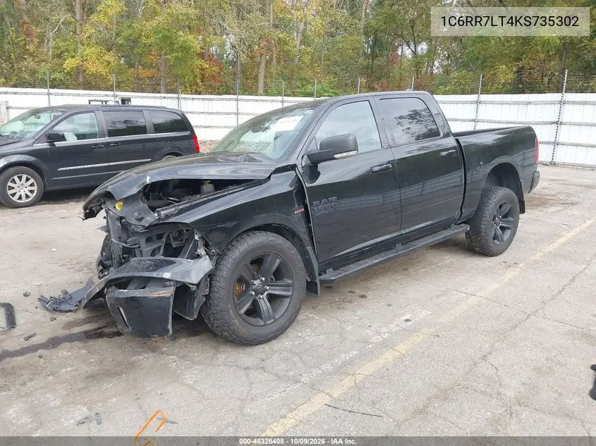 2019 RAM 1500 VIN 1C6RR7LT4KS735302 — фото 2