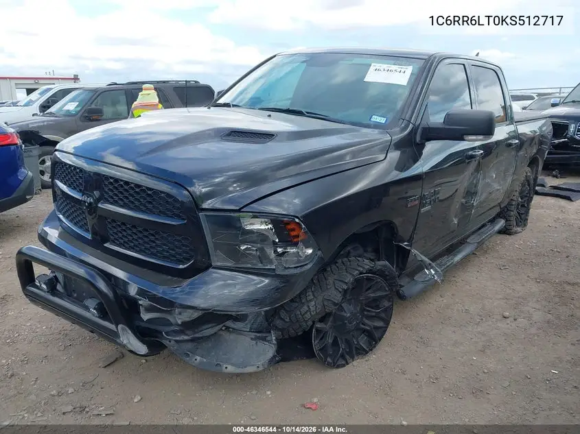 2019 RAM 1500 VIN 1C6RR6LT0KS512717 — фото 2