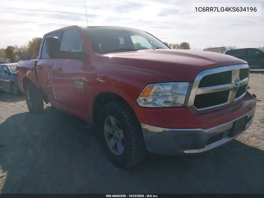 RAM 1500 2019, VIN 1C6RR7LG4KS634196