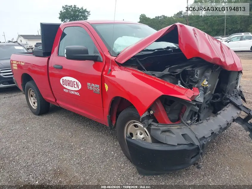 RAM 1500 2020, VIN 3C6JR6AGXLG194813