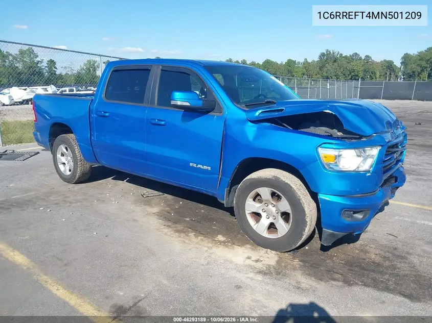 RAM 1500 2021, VIN 1C6RREFT4MN501209