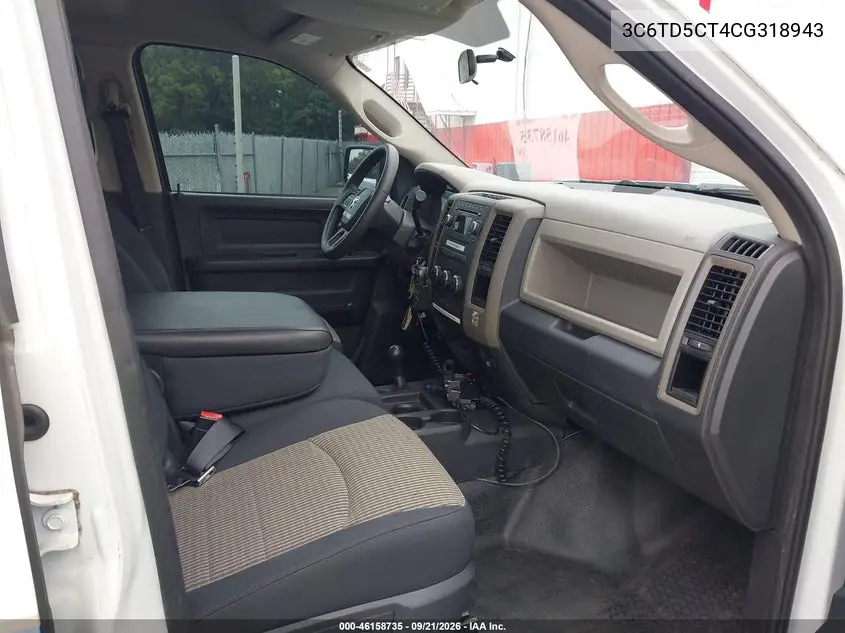 2012 RAM 2500 VIN 3C6TD5CT4CG318943 — фото 5
