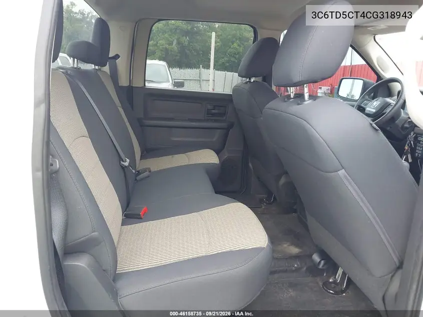 2012 RAM 2500 VIN 3C6TD5CT4CG318943 — фото 8