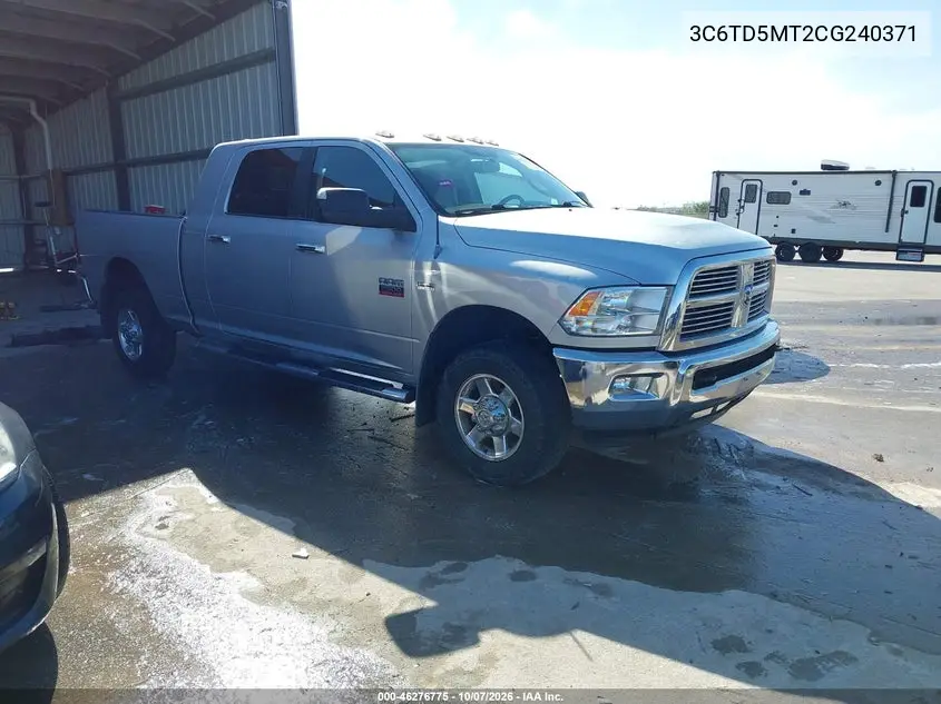 RAM 2500 2012, VIN 3C6TD5MT2CG240371
