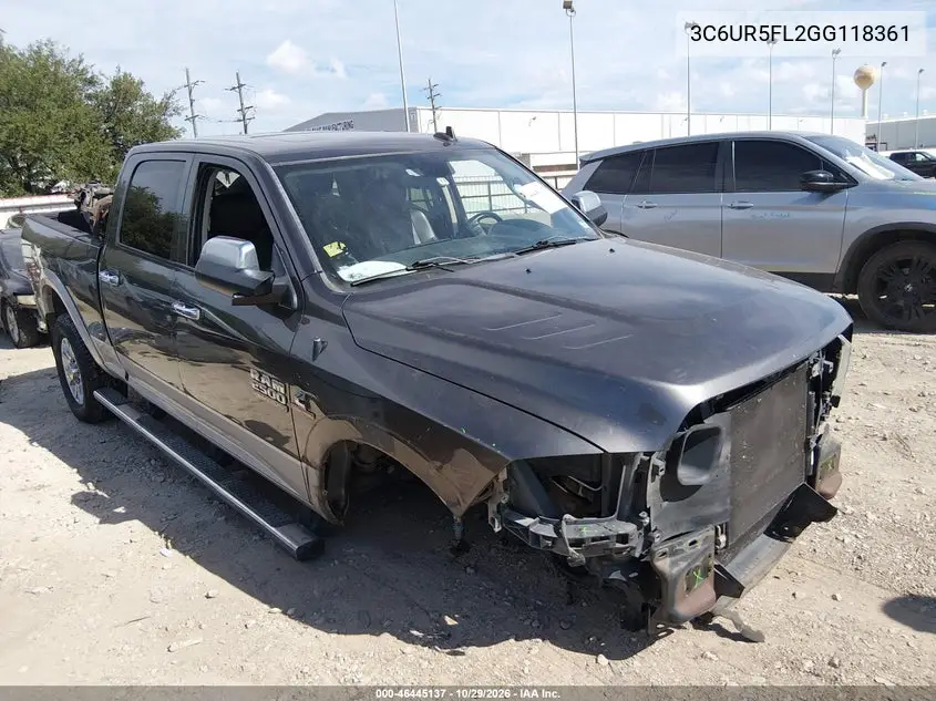 RAM 2500 2016, VIN 3C6UR5FL2GG118361