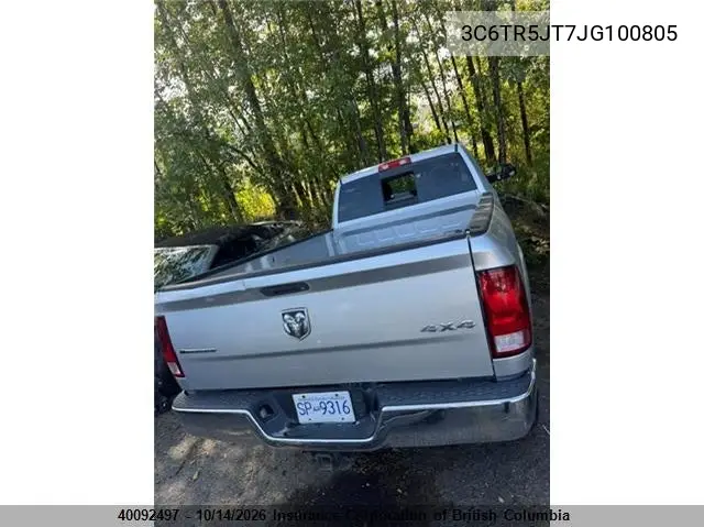 RAM 2500 2018, VIN 3C6TR5JT7JG100805