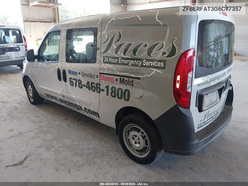 2016 RAM PROMASTER CITY VIN ZFBERFAT3G6C77357 — фото 3