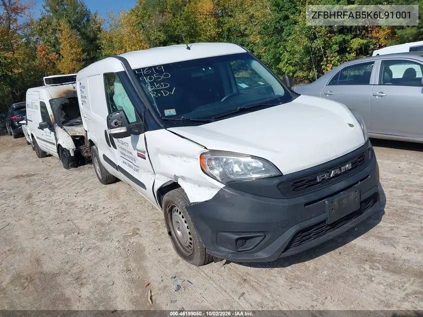 RAM PROMASTER CITY 2019, VIN ZFBHRFAB5K6L91001