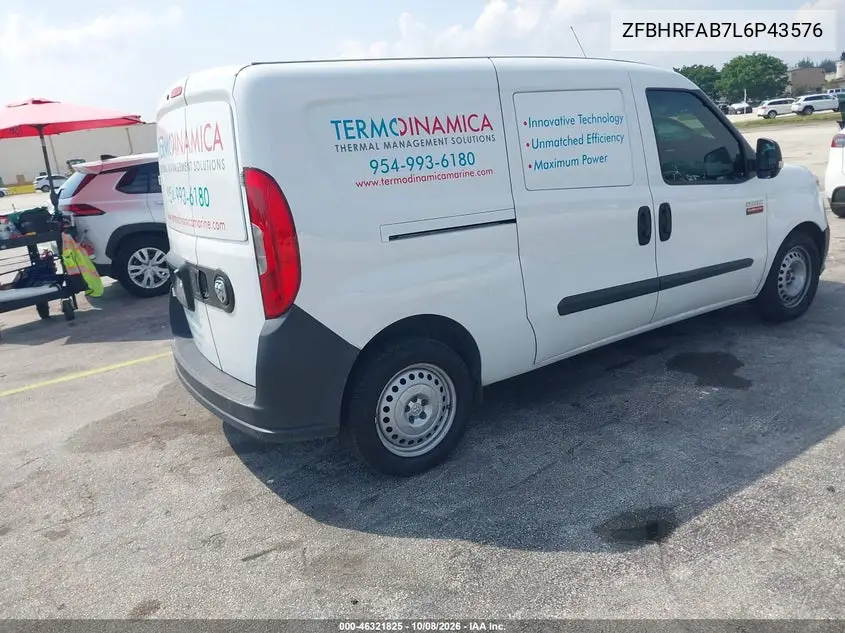 2020 RAM PROMASTER CITY VIN ZFBHRFAB7L6P43576 — фото 4