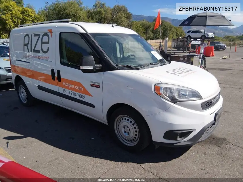 RAM PROMASTER CITY 2022, VIN ZFBHRFAB0N6Y15317