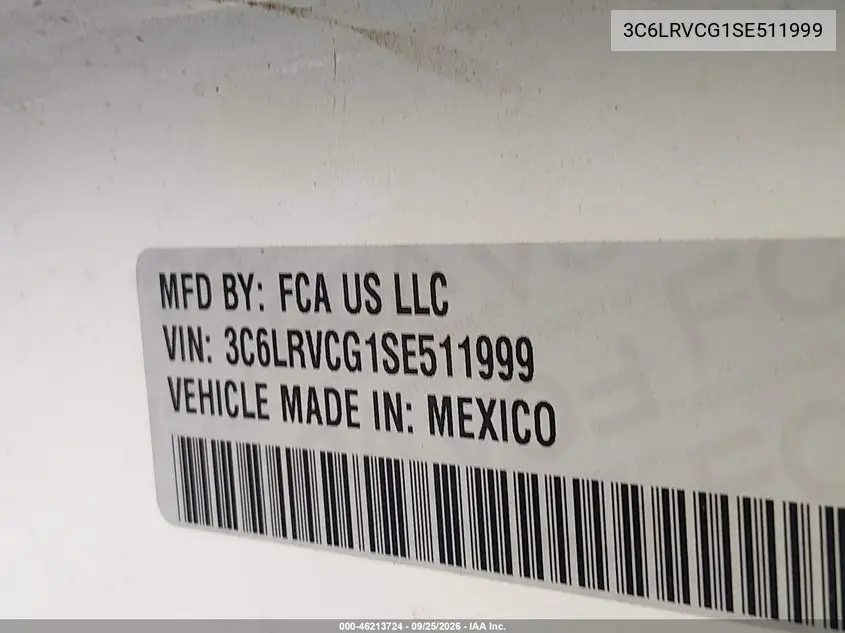 2025 RAM PROMASTER CITY VIN 3C6LRVCG1SE511999 — фото 9