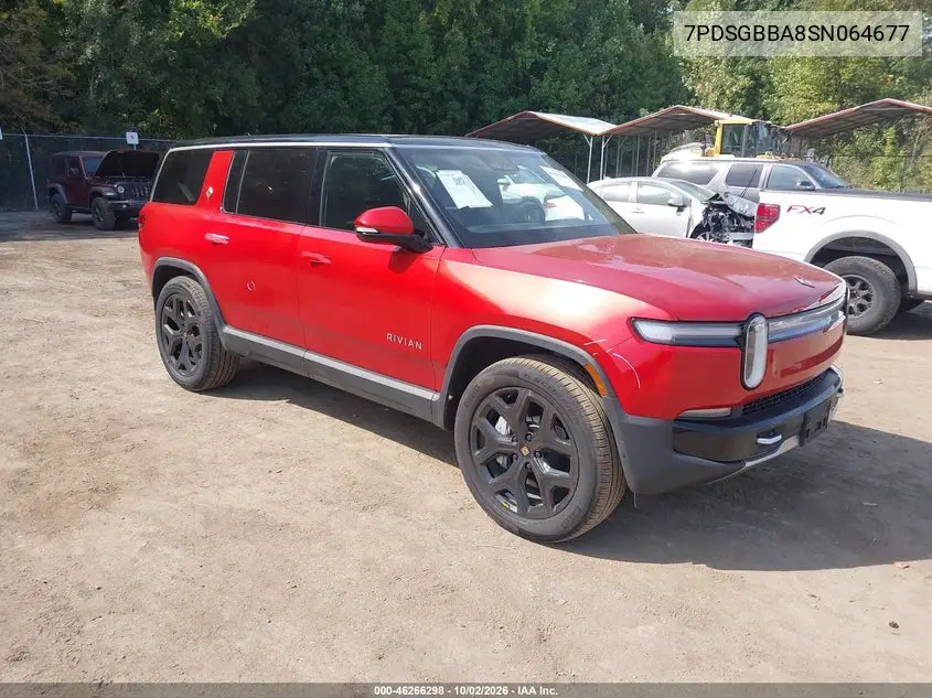 RIVIAN R1S 2025, VIN 7PDSGBBA8SN064677