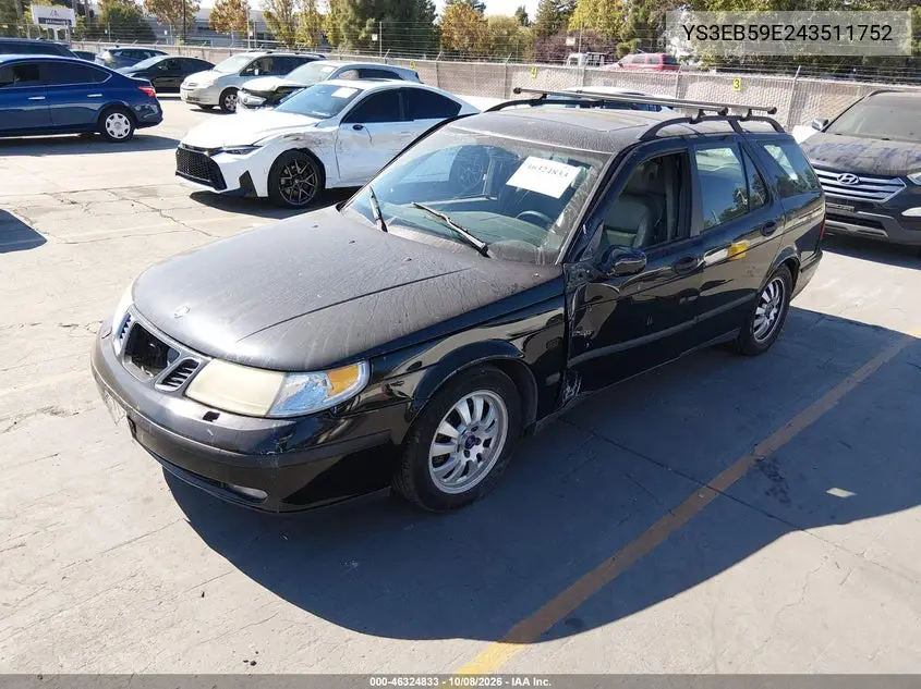 2004 SAAB 9-5 VIN YS3EB59E243511752 — фото 2