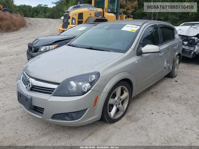 2008 SATURN ASTRA VIN W08AT671885110458 — фото 2