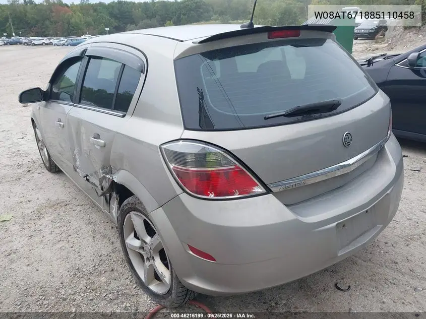 2008 SATURN ASTRA VIN W08AT671885110458 — фото 3