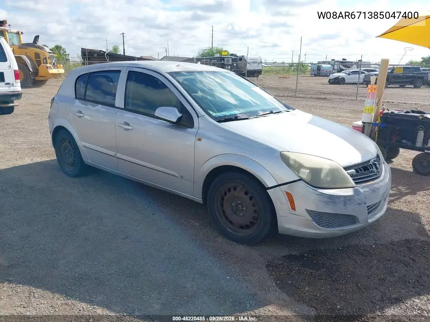 SATURN ASTRA 2008, VIN W08AR671385047400