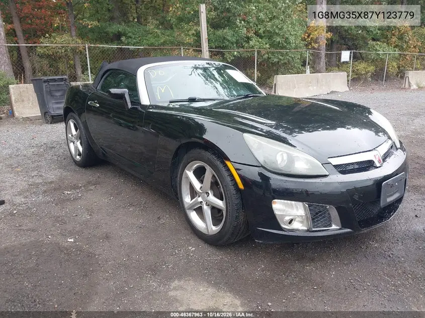 SATURN SKY 2007, VIN 1G8MG35X87Y123779