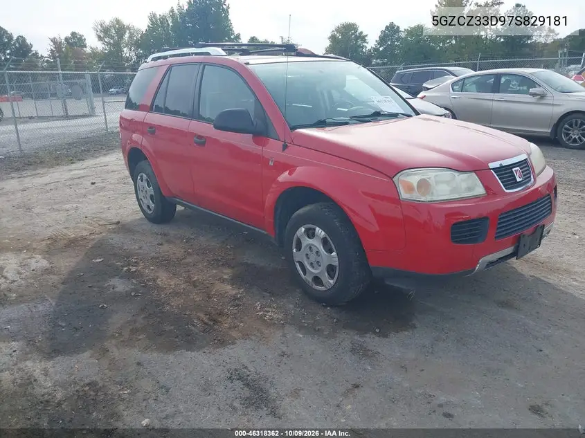SATURN VUE 2007, VIN 5GZCZ33D97S829181