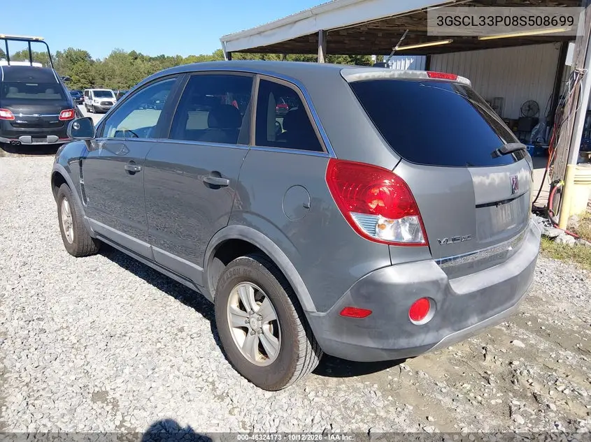 2008 SATURN VUE VIN 3GSCL33P08S508699 — фото 3
