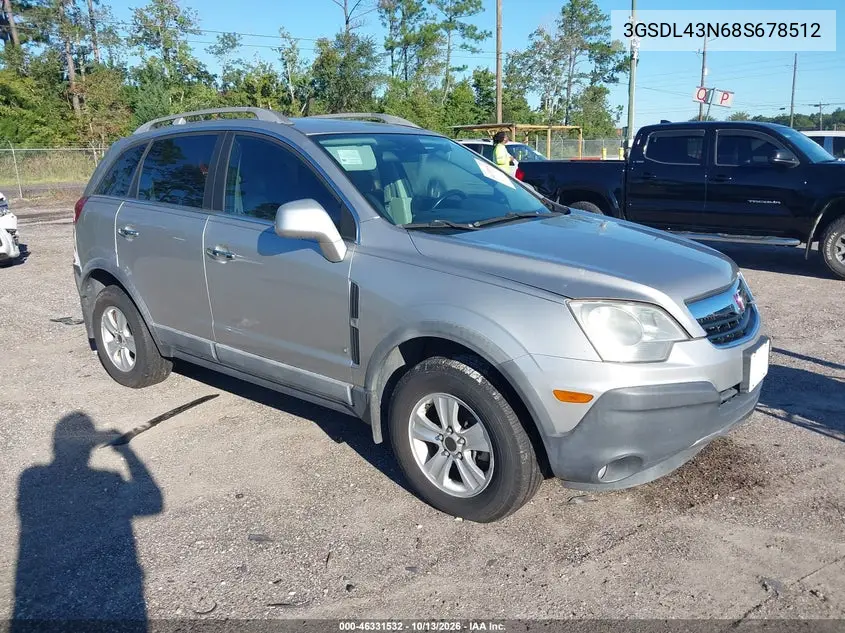 SATURN VUE 2008, VIN 3GSDL43N68S678512