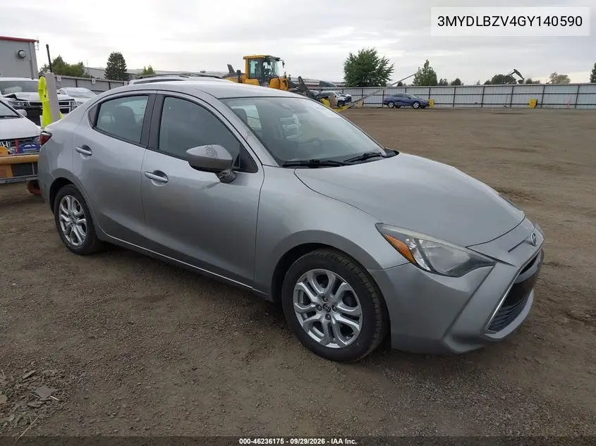 SCION IA 2016, VIN 3MYDLBZV4GY140590