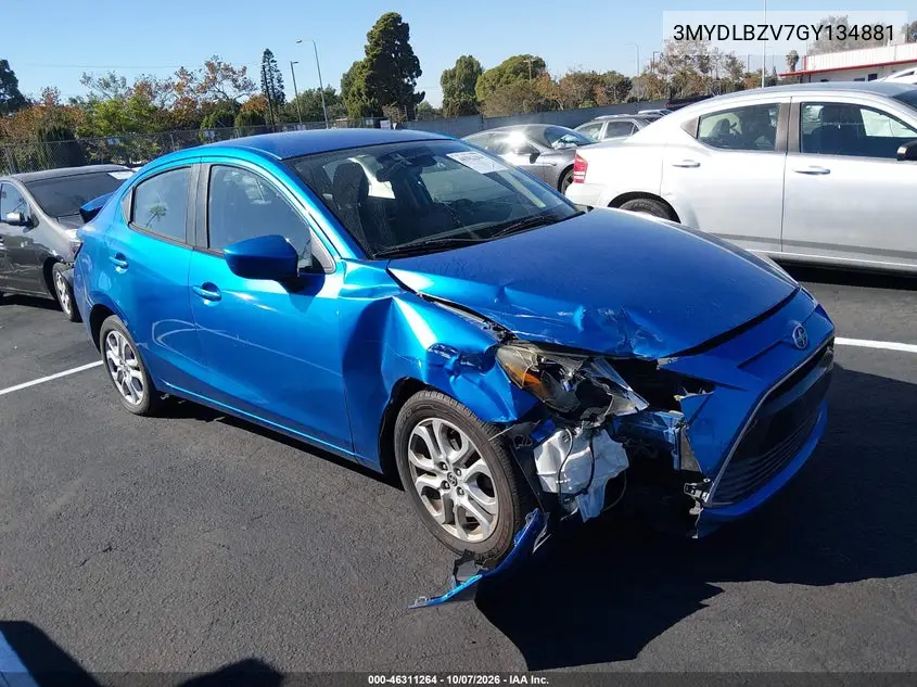 SCION IA 2016, VIN 3MYDLBZV7GY134881