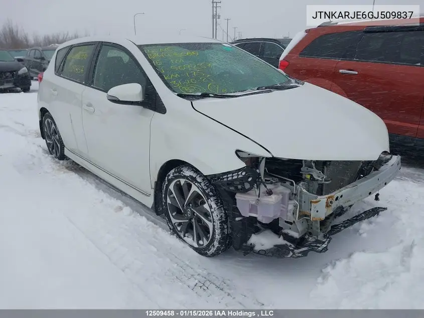 SCION IM 2016, VIN JTNKARJE6GJ509837
