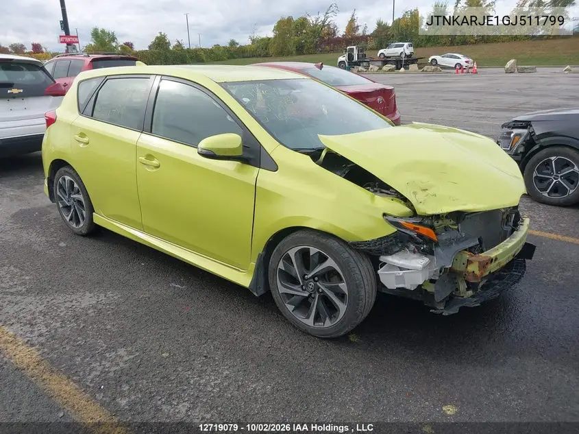 SCION IM 2016, VIN JTNKARJE1GJ511799