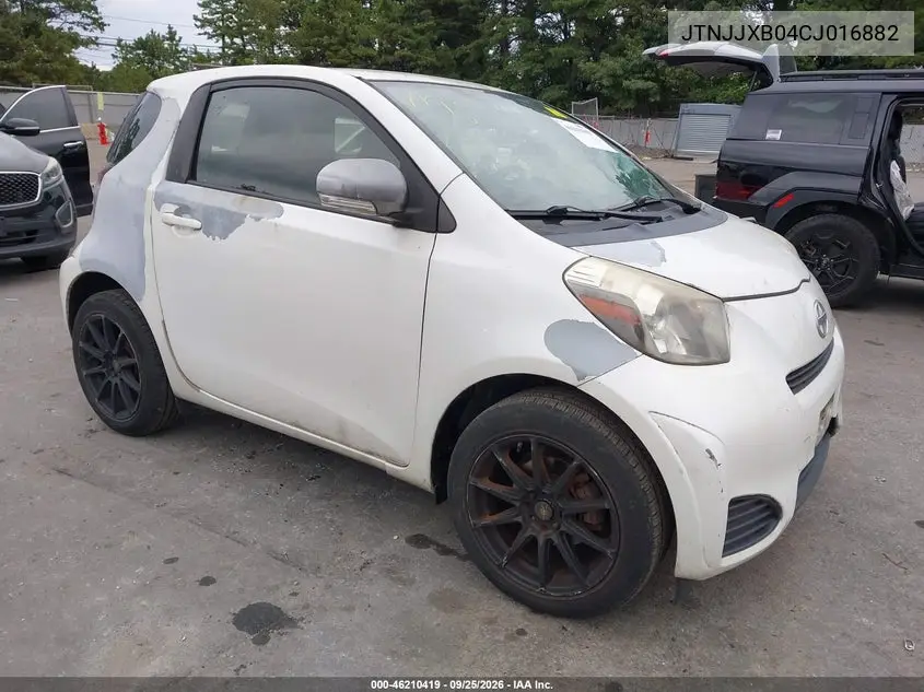 SCION IQ 2012, VIN JTNJJXB04CJ016882