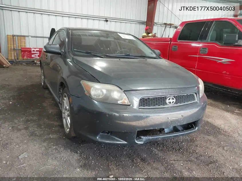 SCION TC 2005, VIN JTKDE177X50040503
