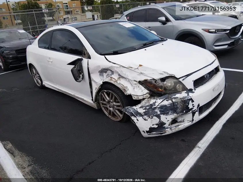 SCION TC 2007, VIN JTKDE177170156353