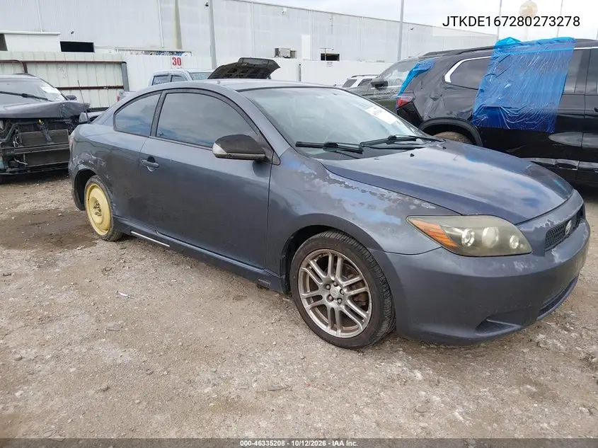 SCION TC 2008, VIN JTKDE167280273278