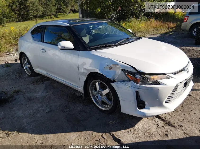 SCION TC 2015, VIN JTKJF5C78FJ002034