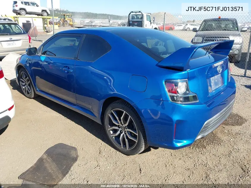 2015 SCION TC VIN JTKJF5C71FJ013571 — фото 3