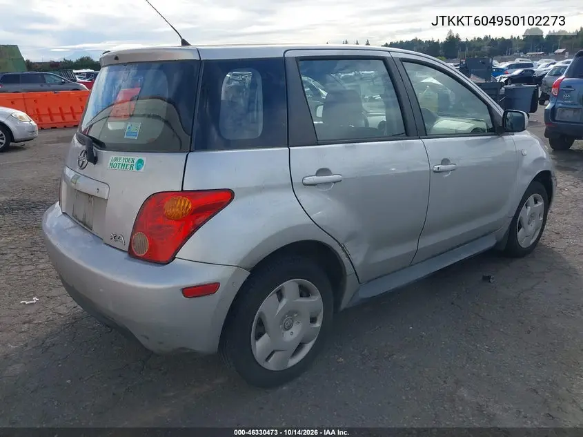 2005 SCION XA VIN JTKKT604950102273 — фото 4