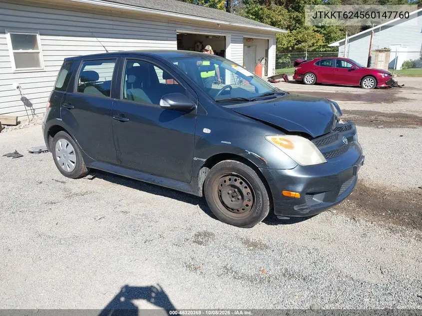 SCION XA 2006, VIN JTKKT624560147760