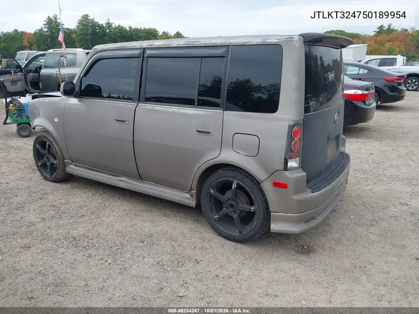 2005 SCION XB VIN JTLKT324750189954 — фото 3