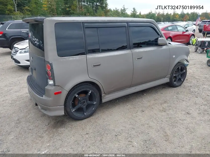 2005 SCION XB VIN JTLKT324750189954 — фото 4