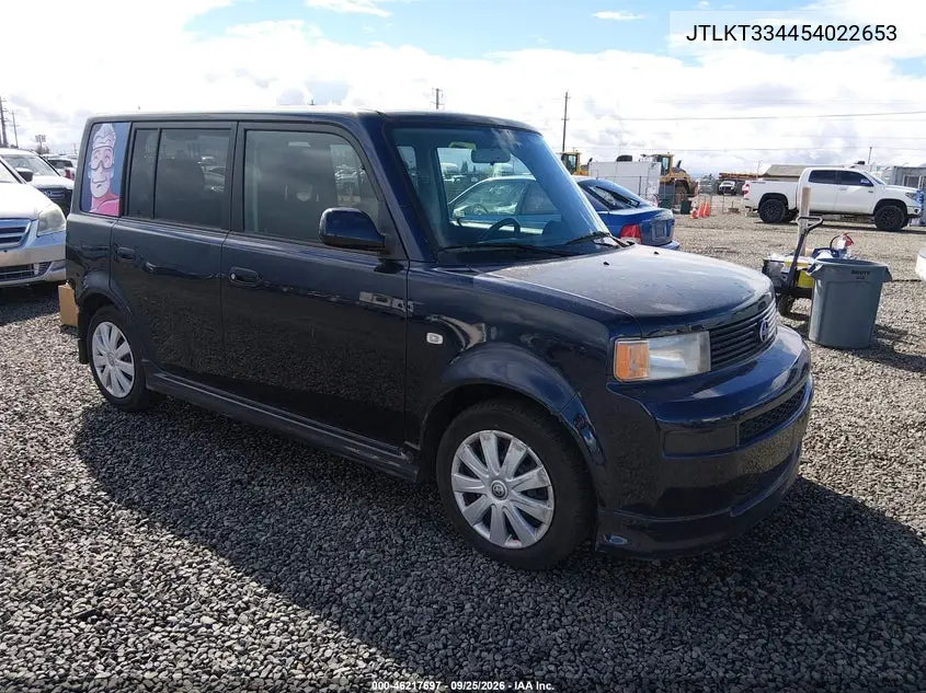 SCION XB 2005, VIN JTLKT334454022653