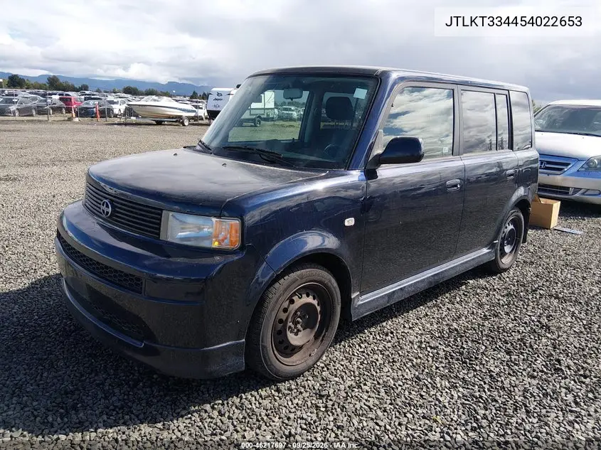 2005 SCION XB VIN JTLKT334454022653 — фото 2