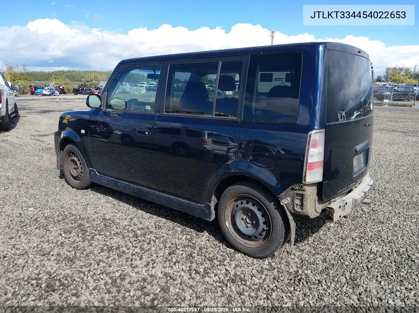 2005 SCION XB VIN JTLKT334454022653 — фото 3
